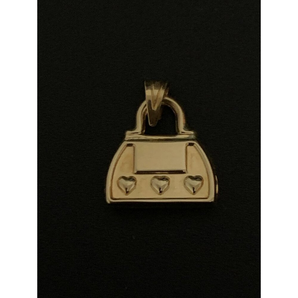 18K Gold Pendant Bag 2.15 grams with Defects Scratches - Picture 6 of 12